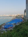 Pattaya scenery with fountain landmark on Bali Hai pier