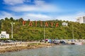 Pattaya sign, Pattaya city, Thailand.