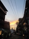 Pattaya sunset with Mosque in the background