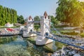 PATTAYA, THAILAND - April 10 2016 : Tower Bridge , English in Mini Siam Park Pattaya. It had been constructed in 1986 Royalty Free Stock Photo