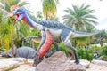 Sculpture of a Dinosaur Valley model in  Suan Nongnooch Pattaya. Royalty Free Stock Photo