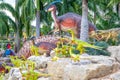 Sculpture of a Dinosaur Valley model in  Suan Nongnooch Pattaya. Royalty Free Stock Photo