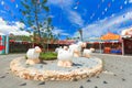 PATTAYA, THAILAND - DECEMBER 15, 2016 : The Swiss Sheep Farm Where is the biggest sheep farm and fun park style in Pattaya