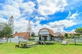 PATTAYA, THAILAND - DECEMBER 16, 2016 : The Swiss Sheep Farm Where is the biggest sheep farm and fun park style in Pattaya