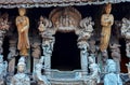 Pattaya, Thailand - 25 01 2015 - Details of Sanctuary of Truth temple Prasat Satchatham ,handmade reliefs and sculptures, Pattaya