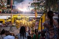 Pattaya, Thailand - February 01, 2023: Celebration of Chinese New Year in Pattaya, near mall Central Festival. performance by