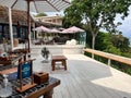 Pattaya Thailand - February 14 2022: lovely cafe with outdoors terrace in summer holidays