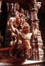 Wooden statue Garuda in Sanctuary of Truth