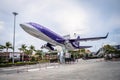 Pattaya, Thailand - May 22, 2019: The Termina 21 ,shopping area of Pattaya The front yard has a large plane model. And