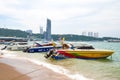 PATTAYA, THAILAND, 27 NOV. tourist activities on the beach and s