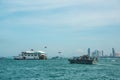 Navy warship running in Pattaya bay