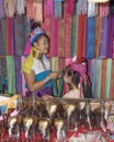 Village Karen tribe, famous long-necked women.The woman is sell