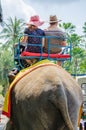 Pattaya, Thailand : Tourists riding the elephant