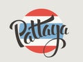 Pattaya vector lettering