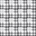 Houndstooth seamless vector black and white pattern or tile background. Royalty Free Stock Photo