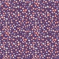 Seamless ditsy floral pattern in shades of red and purple Royalty Free Stock Photo