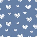 Valentine line heart cute pattern
