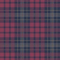 Tartan seamless pattern, pink , navy blue, yellow Royalty Free Stock Photo