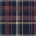 Tartan seamless pattern, brown , navy blue , yellow Royalty Free Stock Photo