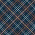Tartan seamless pattern, brown , navy blue, yellow Royalty Free Stock Photo