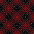 Tartan seamless pattern, red , black , white Royalty Free Stock Photo