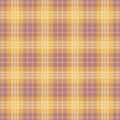 Tartan seamless pattern, yellow , purple , white Royalty Free Stock Photo