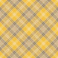 Tartan seamless pattern, yellow , grey , white Royalty Free Stock Photo