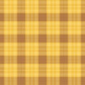 Tartan seamless pattern, brown , yellow, Royalty Free Stock Photo