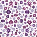 Floral seamless pattern on a light background in trendy colors, flat design, vector Royalty Free Stock Photo