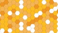geometric pattern featuring hexagons in shades of yellow, orange, and white. Royalty Free Stock Photo