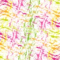 Pattern of Abstract Angular Colored Elements on White Backdrop.
