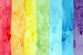 Pattern abstract multicolored rainbow stripes. Hand drawn watercolor Royalty Free Stock Photo