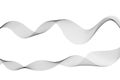 Pattern of abstract black wavy lines flowing on a white background for technology, music, science and the digital world Royalty Free Stock Photo