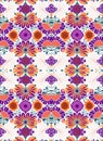 pattern of abstract floral shapes in white background for tapestries, prints. Generative AI