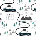 Pattern With Adventure Concept. Royalty Free Stock Photo