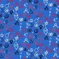 Pattern with alchemy symbols Royalty Free Stock Photo