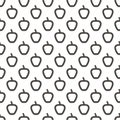 Pattern apples Cute Abstract Geometric Wallpaper Vector illustration. background. black. on white background