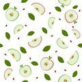 Pattern of apples on a white background Royalty Free Stock Photo