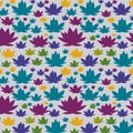 Seamless colorful floral background pattern. Decorative backdrop for fabric, textile, wrapping paper, card, invitation, wallpaper Royalty Free Stock Photo