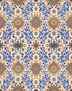 Pattern of artistic Mandalas intricate arabesque latticework shapes for tapestry pattern. Generative AI