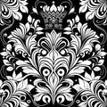 Pattern arts design seamless crown background_02