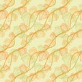 Pattern of autumn macro leaf. Vector seamless