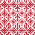 Pattern background with red florentine lily