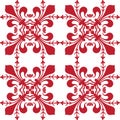 Pattern background with red florentine lily