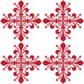 Pattern background with red florentine lily