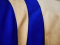 pattern and background of yellow and blue fabric Royalty Free Stock Photo