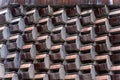 Pattern of balconies of an old abandoned hotel Royalty Free Stock Photo