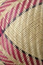 Colorful patterns on bamboo basketry Royalty Free Stock Photo