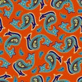 Seamless pattern Paisley.