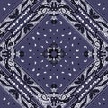 pattern based on square ornament paisley Bandana Print for boys and girls. motive for print on fabric or papper